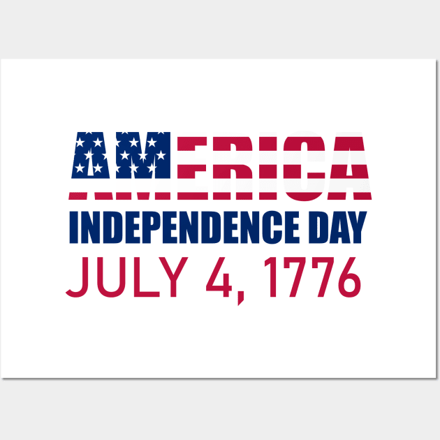 America Independence Day Design Wall Art by Proway Design